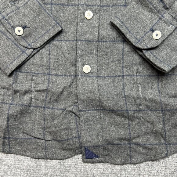 UNTUCKit Angelus Shirt Mens S Reg Fit Gray Window Pane Long Sleeve Button Up New - Picture 2 of 11